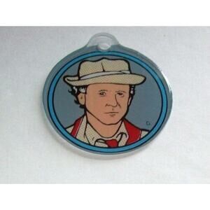 Doctor Who Pinball Machine Promo Plastic Keychain Sylvester McCoy Bally 1992